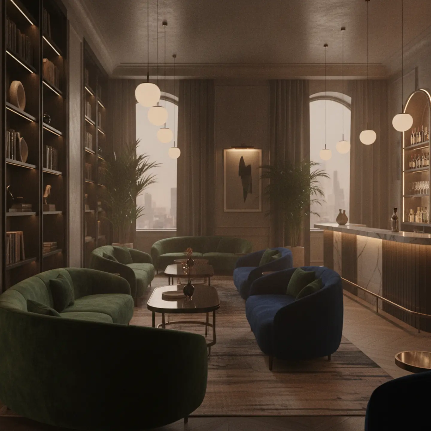 Chic lounge interior