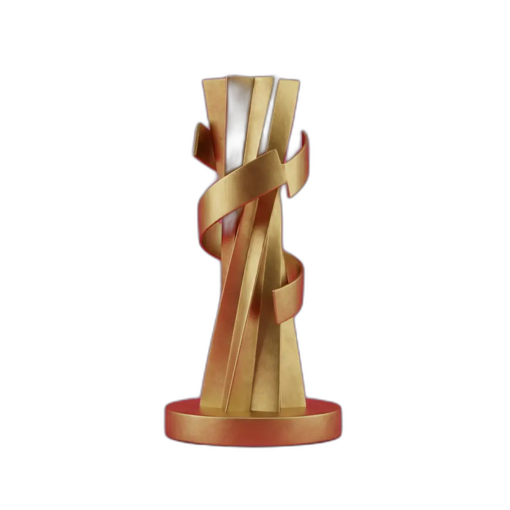 Brushed brass pedestal